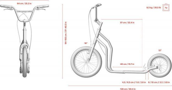Actual product image Gladiatorfit Adult scooter "Three" Yedoo