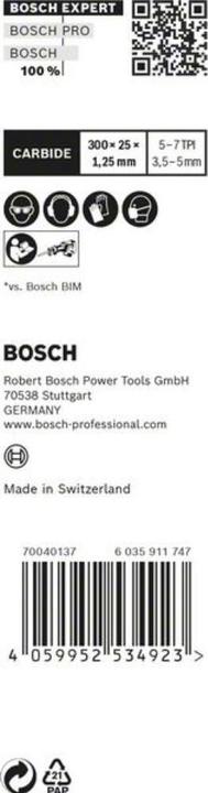 Productafbeelding Bosch Professional Zubehör Expert Hout met Metaal Slopen S 1267 XHM reciprozaagblad, 10 stuks