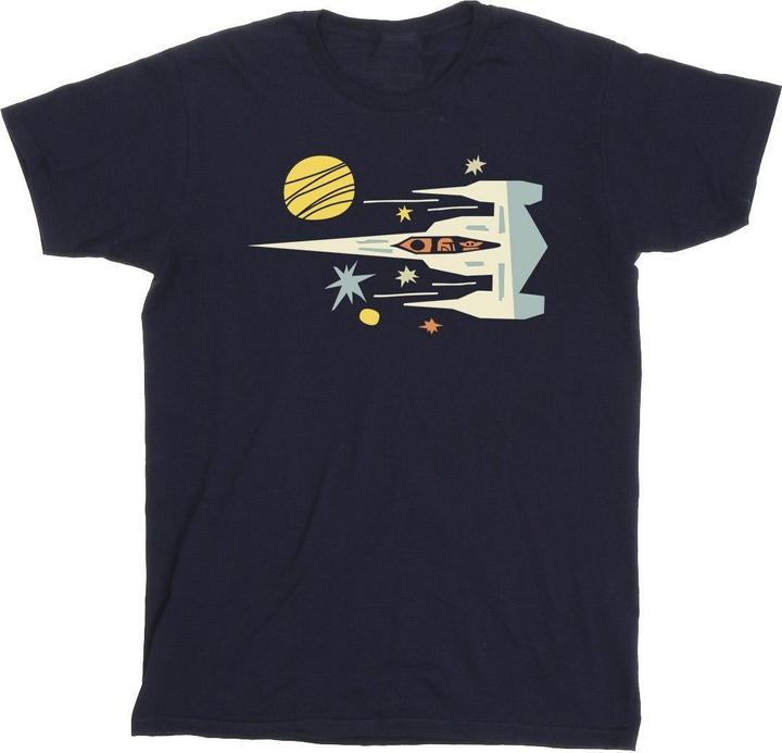 Actual product image Star Wars Mens The Mandalorian Cutout Ship T-Shirt (XXL)