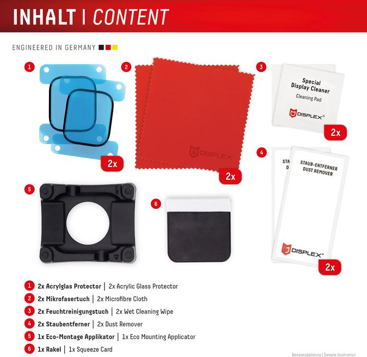 Immagine prodotto Displex Full Cover Schutzfolie, Full Cover Watch Glass, Doppelpack