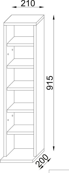 Produktbild VCM Holz CD DVD Stand Regal Milano (42 x 20 x 92 cm)