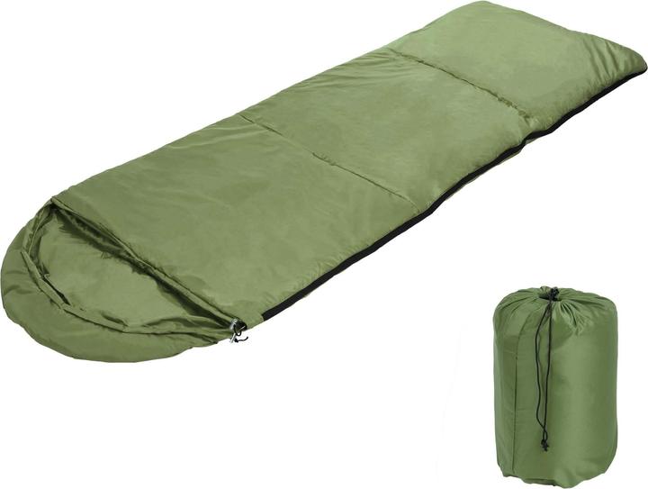Produktbild Toboli Schlafsack Grün 210x75cm Deckenschlafsack 950g Erwachsene Decke Camping (210 cm)