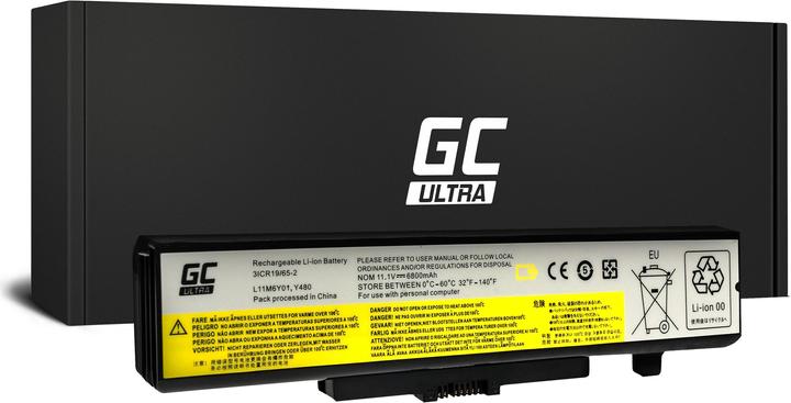 Actual product image GreenCell ULTRA Laptop Battery for Lenovo Y480 V480 Y580 - 11.1V - 6800mAh (6 Cells, 6800 mAh)