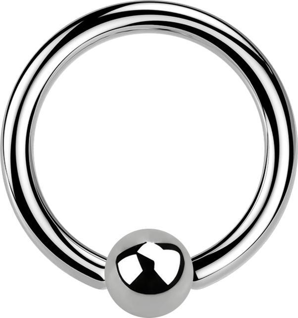 Star Piercing Micro Ball Closure Ring silber (Titan G23)