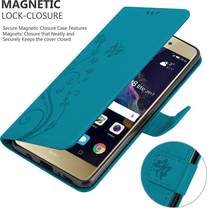 Actual product image Cadorabo Flower Book Cover (Huawei P8 Lite (2017))
