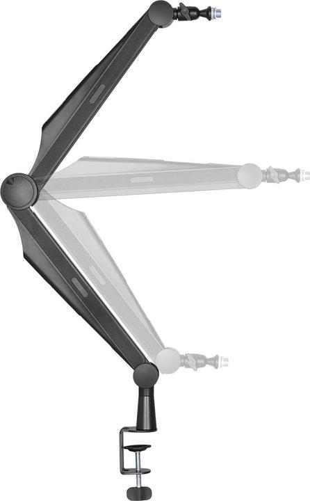 Image du produit Wiltec Bras de microphone 80cm Bras articulé Support de table 3/8" & 5/8" Microphones Studio