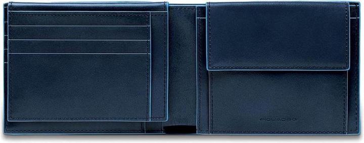 Piquadro PU1392B2R/BLU Geldbörse, Karten- und Reisegeldbörse Leder, Polyester