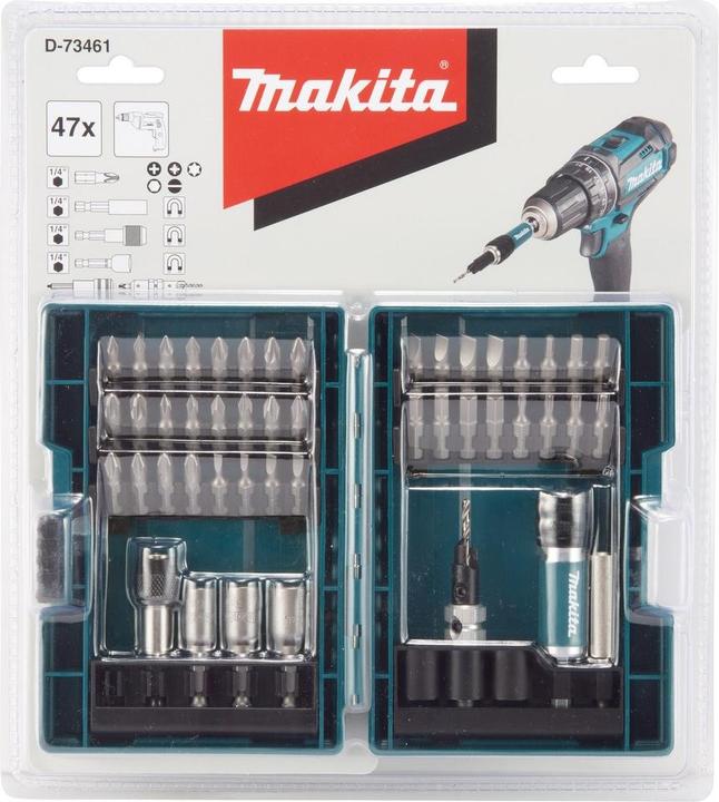 Produktbild Makita D-73461 DREHMOMENTDÜSEN-SET 47-TLG. (HEX5, Torx-Bits, HEX4, T25, T10, HEX3, T20, SL4, T15, SL5, SL6, HEX6, 2x Hex4, PZ0, PH0, 2XPZ1, 2xPH1, 25mm, SL3, 4xPZ2, 2xPZ3, 2xPH3, 4xPH2)