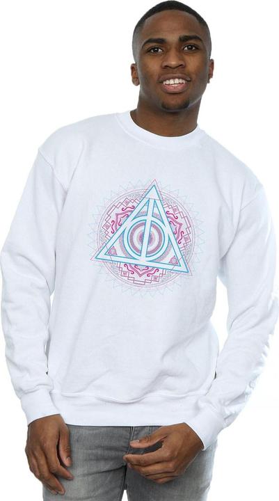 Actual product image Mens Neon Deathly Hallows Sweatshirt (3XL)