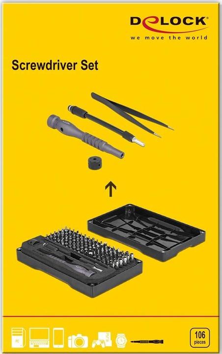 Produktbild Delock Werkzeugset Präzisions Schraubendreher 106-teilig