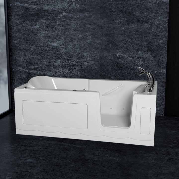 Immagine prodotto PureHaven Vasca da bagno per anziani 150x75 cm Seduta e idromassaggio con getti massaggianti Porta integrata (150 cm, 75 cm)