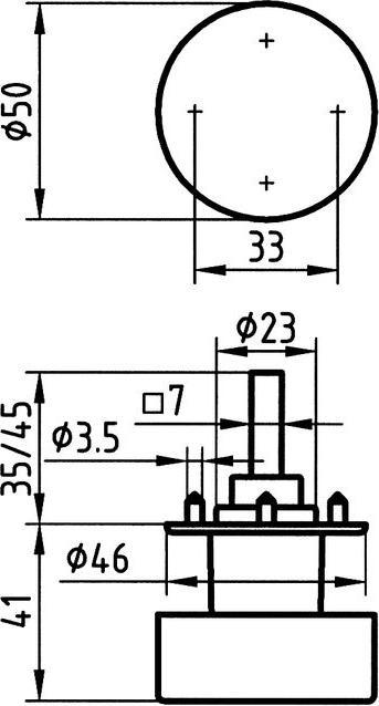 Produktbild Heusser Blindolive 3412 Ø50mm sandgestrahlt vernickelt (Türgriff)