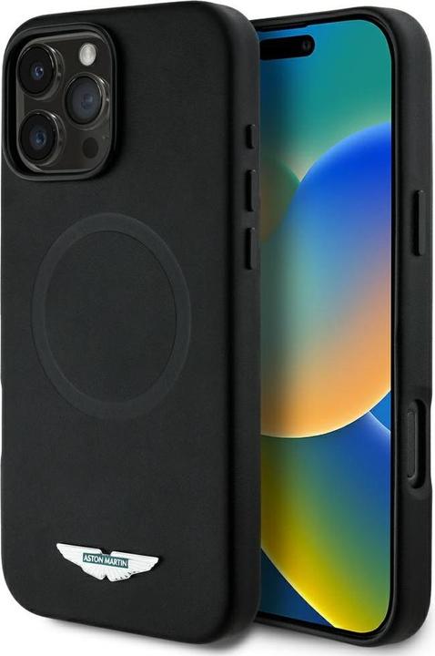 Immagine prodotto Aston Martin Case HC FW Logo to iPhone 16 Pro Max MagSafe black (Apple iPhone 16 Pro Max)