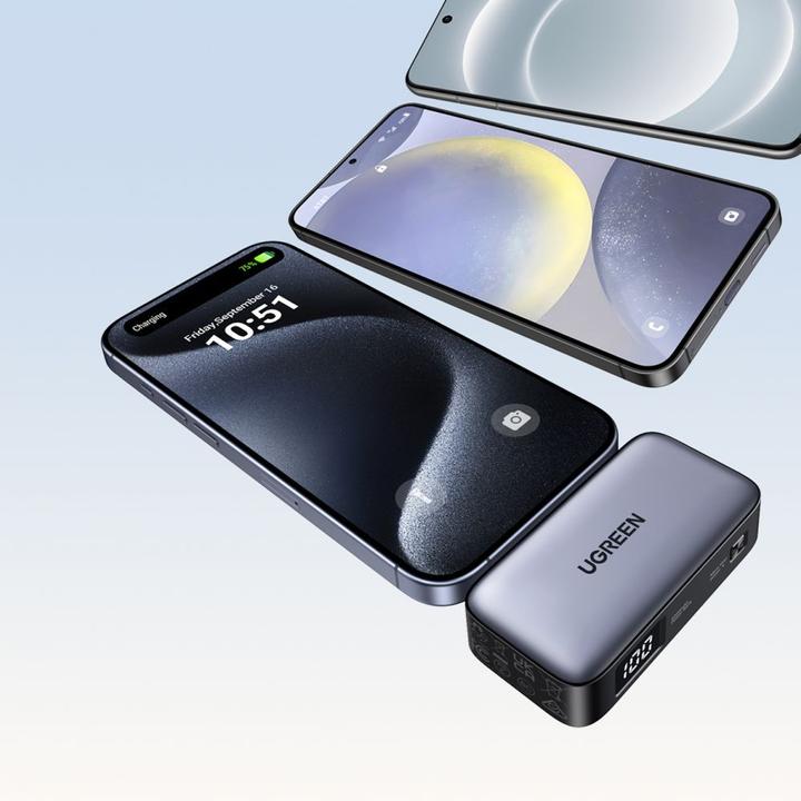 Actual product image Ugreen 5000mAh Power Bank with Built-in USB-C Connector (5000 mAh, 22.50 W, 18 Wh)