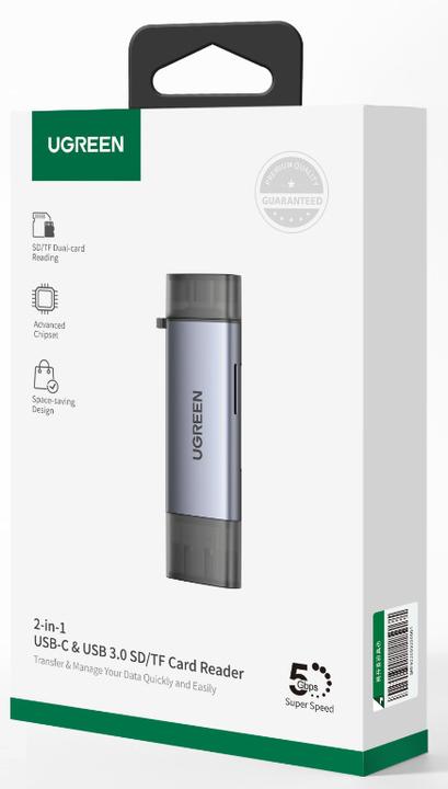 Image du produit Ugreen USB-C et USB-A - TF SD 3.0 (USB, USB-C)