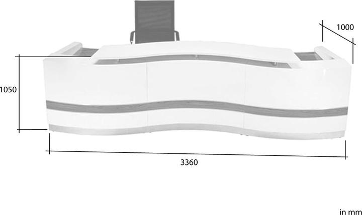 Image du produit Jet-Line Bureau Comptoir d'accueil Reutlingen XXL
