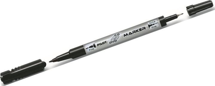 Produktbild Pilot Permanent-Marker "Marker Twin" CD/DVD, schwarz (Schwarz, 0.80 mm, 1 x)