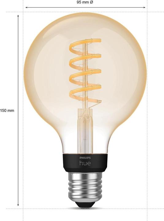 Produktbild Philips Hue Philips Globe G93 Filament (E27, 7 W, 550 lm, 1 x, G)
