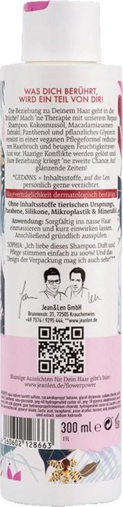 Produktbild Jean & Len Repair Shampoo Kokosöl und Macadamia (300 ml, Flüssiges Shampoo)