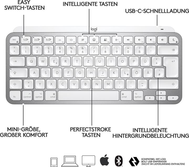 Actual product image Logitech MX Keys Mini (US, Wireless)