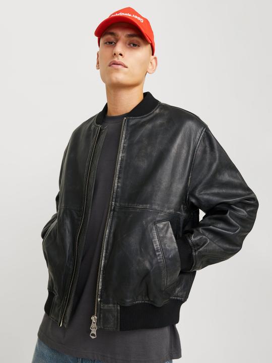 Produktbild Jack & Jones Joraustin Leather Bomber Jkt Styd Aw24 (M)