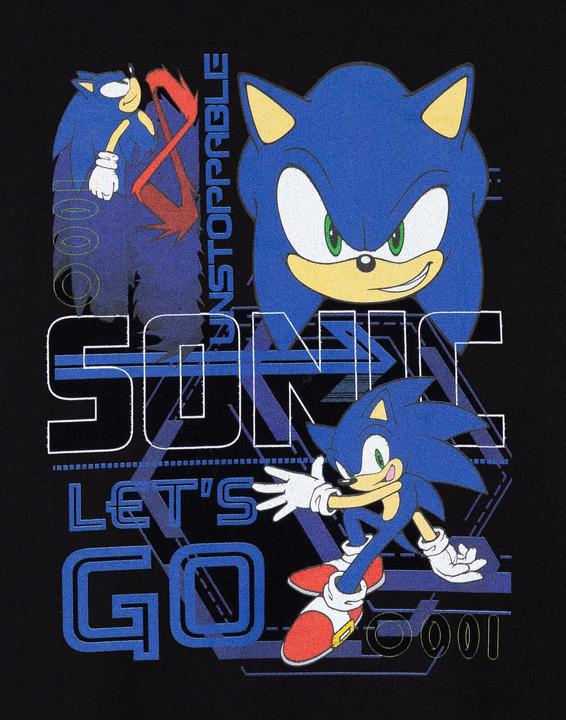 Actual product image Sonic The Hedgehog Boys Let's Go Hoodie (116)