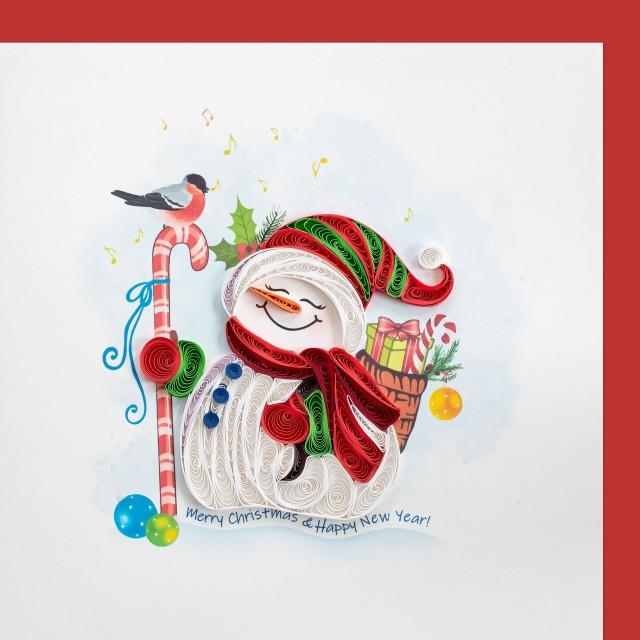 Immagine prodotto Hervorragend Paper Quilling Karte Rentier modern Merry Christmas and happy new Year (1 pz.)