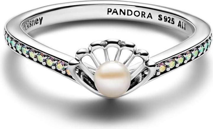 Produktbild Pandora Disney Prinzessin Arielle Muschel Behandelte Süsswasserzuchtperle Ring (60, 925 Silber)