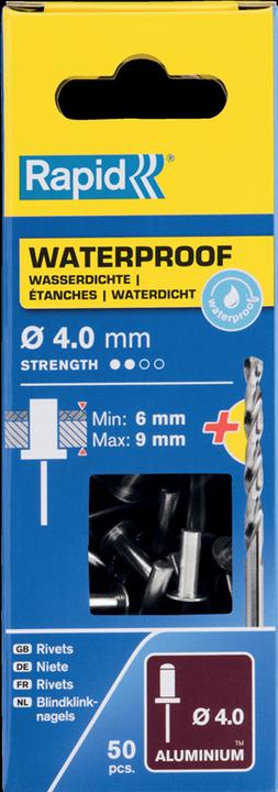 Actual product image Rapid Waterproof blind rivet Ø 4.0 x 12 mm