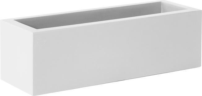 Productafbeelding Newgarden JARA 100 Plantenbak XXL groot vierkant 100x40x36cm wit 61L met waterreservoir buiten