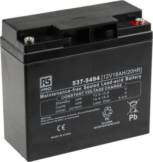 Image du produit Rs Pro RS Batterie plomb-acide scellée,12V 18Ah (12 V, 18000 mAh)