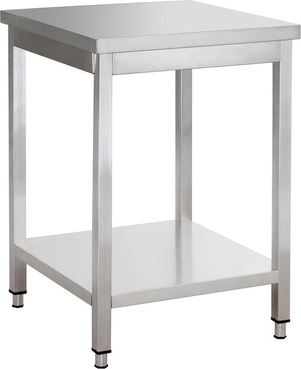 Gastro Hero Tavolo da lavoro in acciaio inox Basic con base (70 cm, 70 cm)