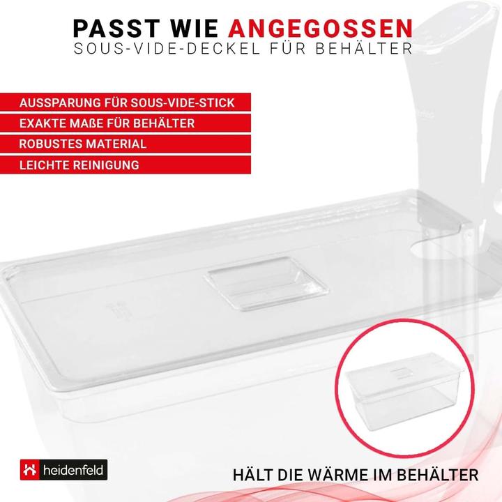 Actual product image Heidenfeld Sous-Vide Lid SVD24 Closure 24 Litre Sous-Vide Container Box