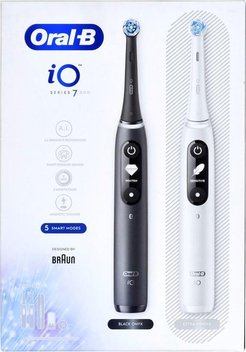 Productafbeelding Oral-B iO7 Duo Wit Zwart (Oscillerende tandenborstel)