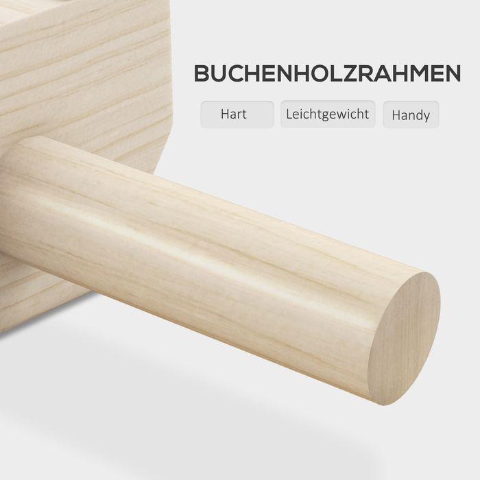 Produktbild Swisshandel24 Push Up Bars im 2er-Set, robust & rutschfest, bis 120 kg, Buchenholz, 30x13x10cm, Natur
