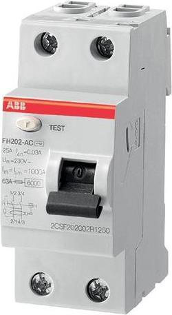 Produktbild ABB FH200 RCCB, 2-polig, 25A, 30mA Typ AC