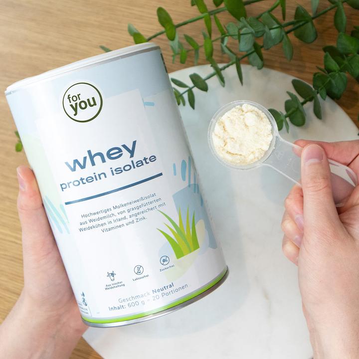 Produktbild For You whey protein isolate neutral – aus irischer Weidehaltung, laktosefrei (Neutral)