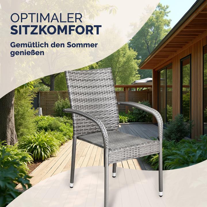 Actual product image Casaria Polyrattan Gartenstühle
