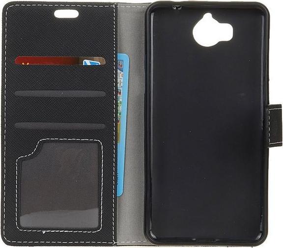 Image du produit MU Classic Housse en cuir avec motif en croix (Huawei Y6 (2017), Huawei Y5 (2017))