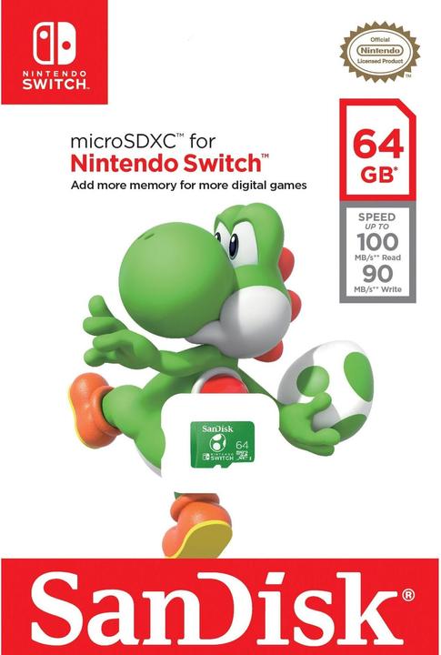 Produktbild SanDisk Nintendo Switch Card (64 GB, microSDXC, U3, UHS-I)