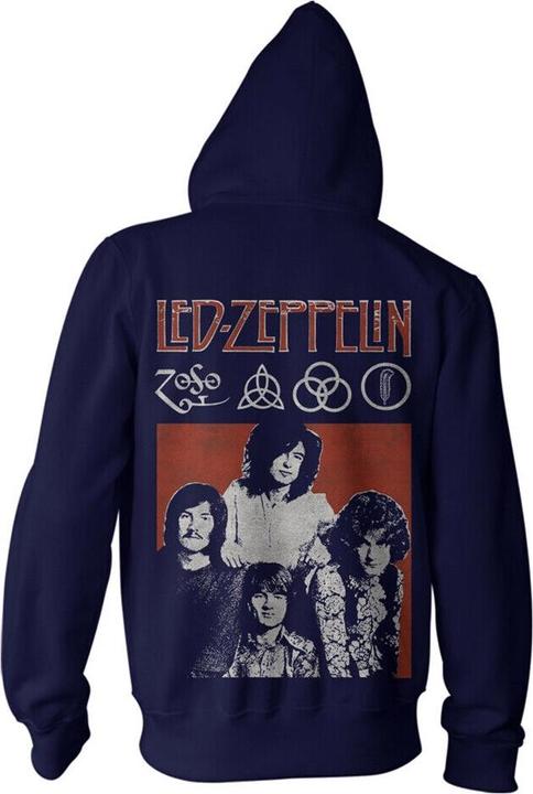 Image du produit Led Zeppelin Sweat à capuche zippé photo unisexe adulte (S)