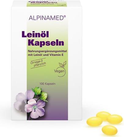 Actual product image Alpinamed Linseed Oil Capsules (100 Piece, Capsules, 112 g)