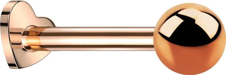 Actual product image Star Piercing Micro labret heart internal thread rose gold ball rose gold (without brass, Titanium G23)