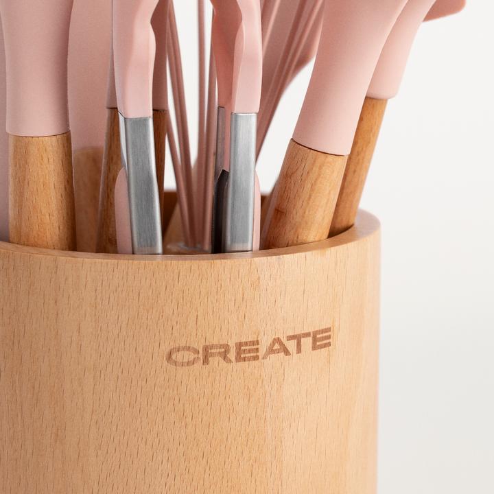 Actual product image Create Küchenutensilien-Set - Silikon und Holz
