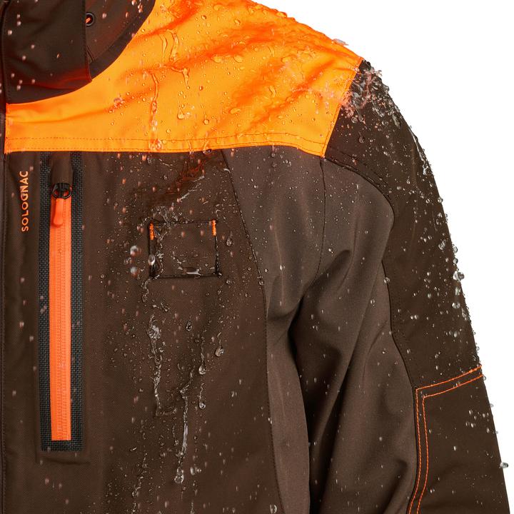 Immagine prodotto Solognac Jagdjacke Regenjacke Renfort 900 orange/braun (M)