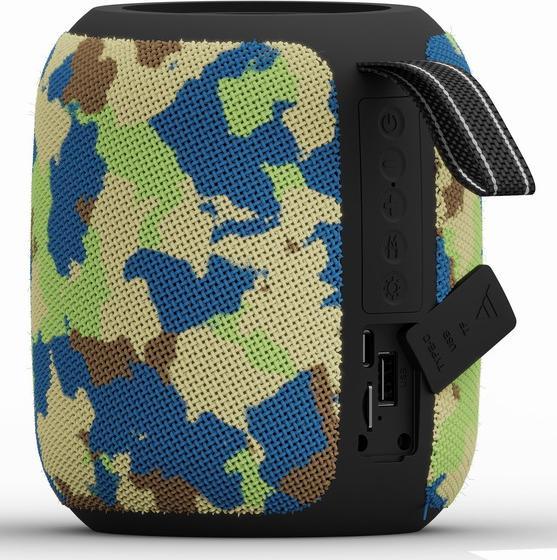 Actual product image Gembird Wired speakers Portable Speaker||Camouflage|Portable/Wireless|Bluetooth|SPK-BT-LED-05-CM (4 h, Rechargeable battery operated)