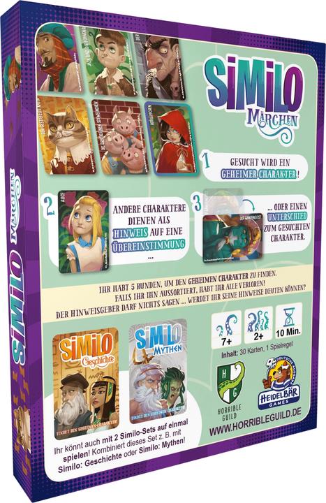 Image du produit Horrible Guild HR002 - Similo - Märchen, Kartenspiel, 2+ Spieler, ab 7 Jahren (DE-Ausgabe) (Allemand)