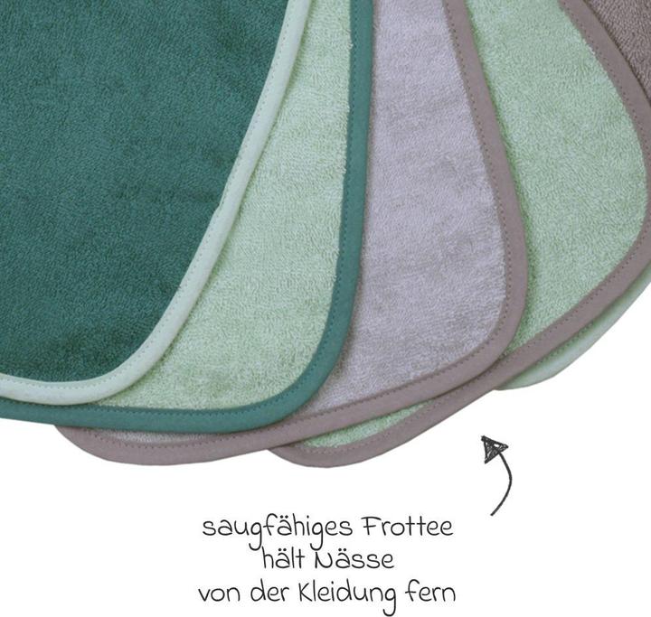 Actual product image Lätzchen Binde-Lätzchen 5er Pack 25 x 30 cm - Grü