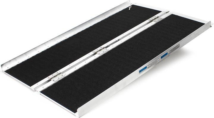 Produktbild Wiltec Rollstuhlrampe faltbar 122cm 270kg Rollstuhl Alu Rampe rutschfest mobil