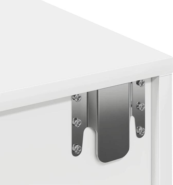 Actual product image VidaXL Wall shelf with drawers white 100x36x19 cm wood-based material